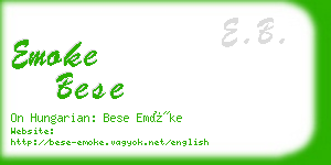 emoke bese business card